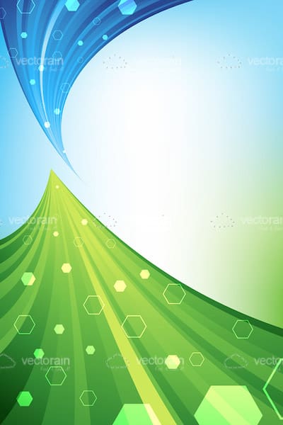 Abstract Green and Blue Wavy Background - Vectorjunky - Free Vectors
